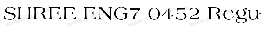 SHREE ENG7 0452 Regu字体转换